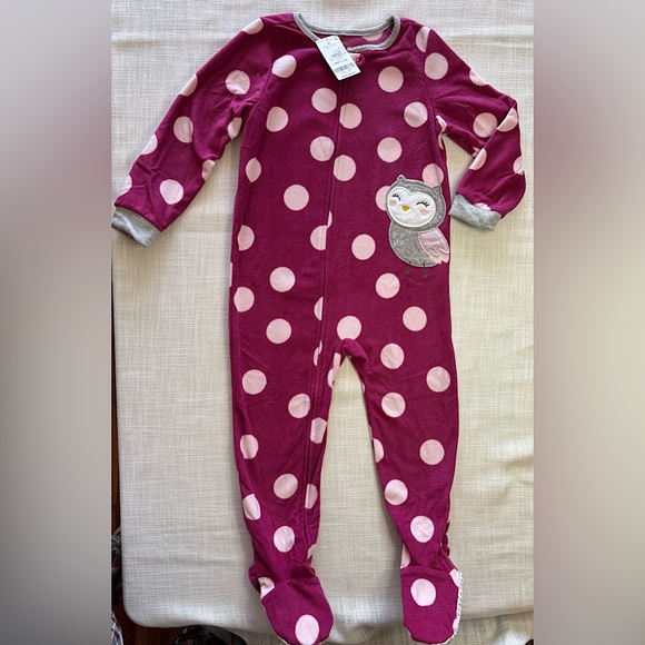 Carter's Other - Carter's Pink Polka Dot Owl Footie